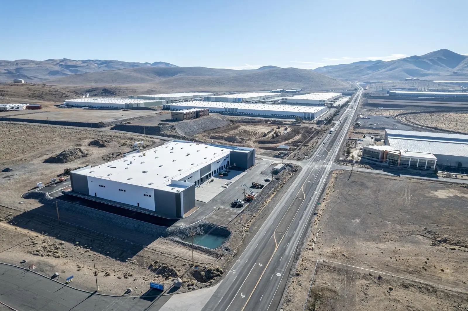 Aerial view of the IntelliStage headquarters and manufacturing facility in Sparks, Nevada